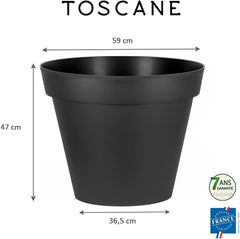 PLASTIQUE? Pot de Fleur en Plastique, 76L, Couleurs Vives, Zen, L 60 cm x H 47 cm