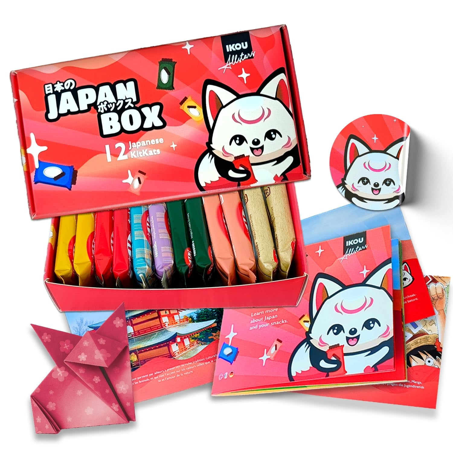 Boîte d'échantillons - 18 Minis KitKat Japon | Boîte d'échantillons de bonbons japonais, idée cadeau de collations japonaises, boîte surprise populaire avec Matcha et d'autres variétés rares.