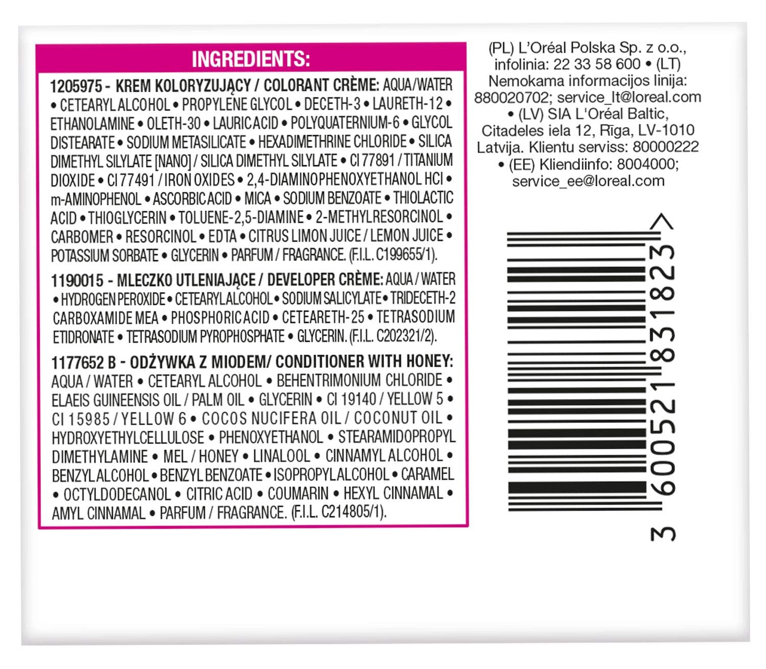 L'Oréal Paris Casting Crème Gloss 1010 Coloration Cheveux - Teinture Cheveux Blond Lion Clair Naty Shop