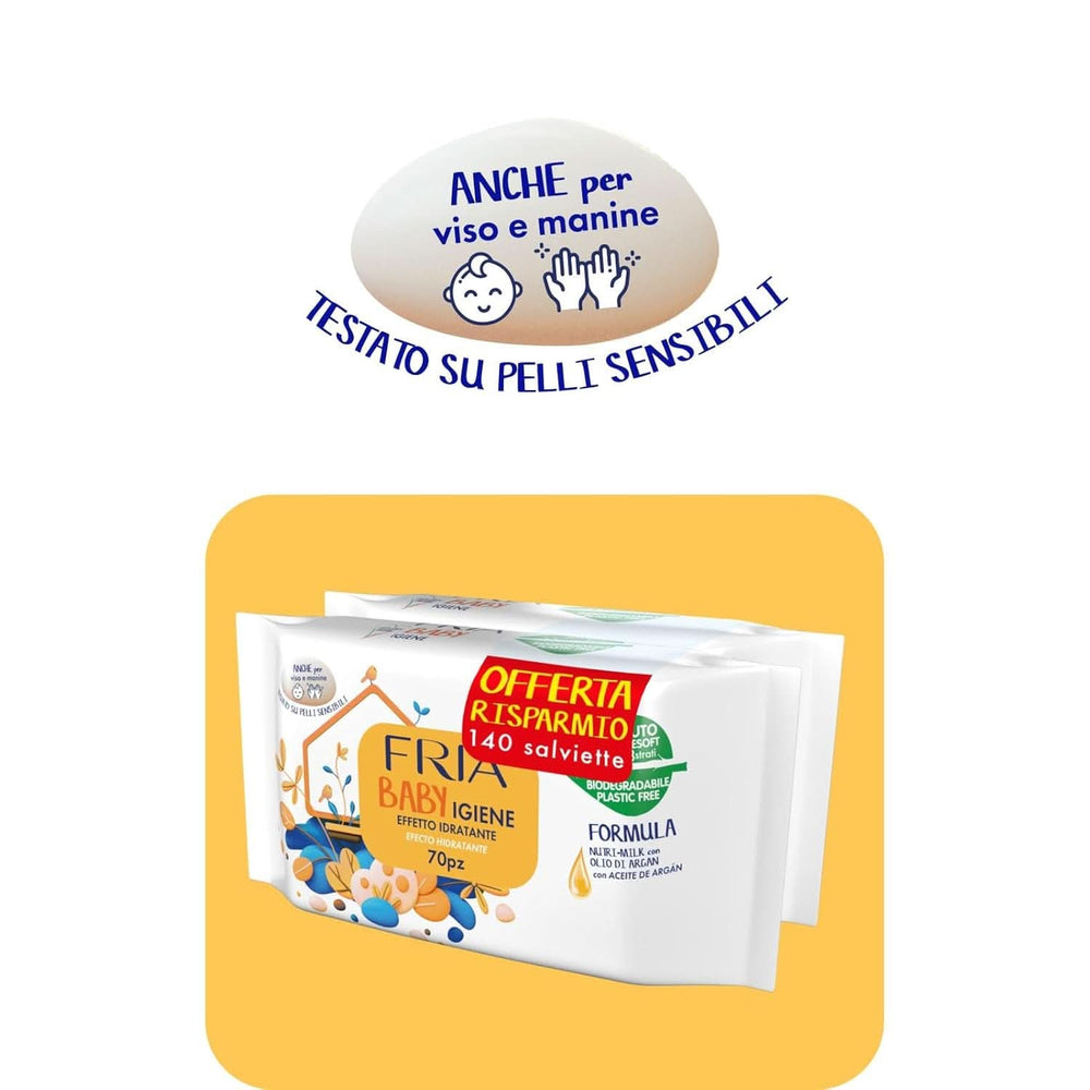 Lingettes humides, lot de 2 (2 x 72 lingettes) Lingettes humides bébé Naty Shop