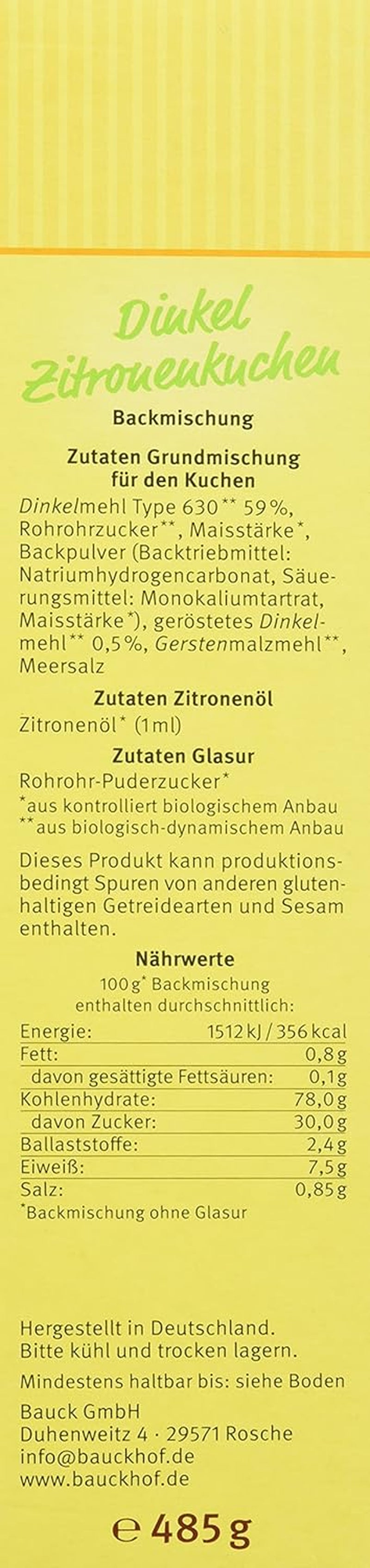Prăjitură cu lămâie și speltă Demeter, pachet de 6 (6 x 485 g)