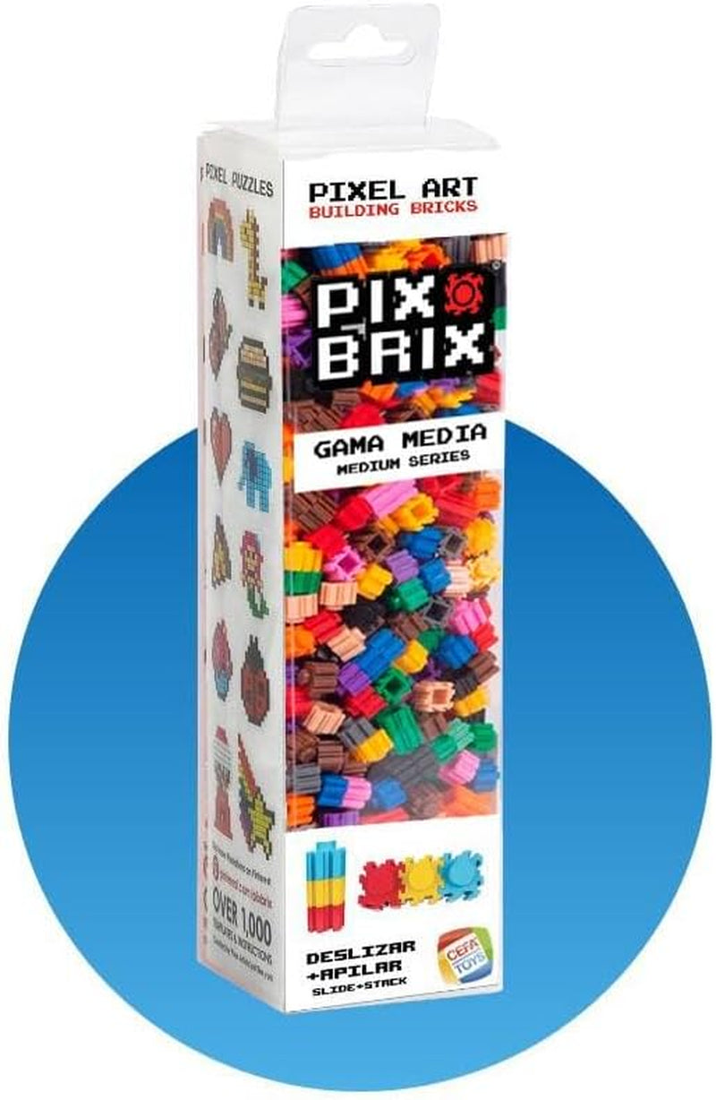 Pix Brix Pixel-Art-Set, 500 Stück, mittlere Serie, Mehrfarbig (57017)