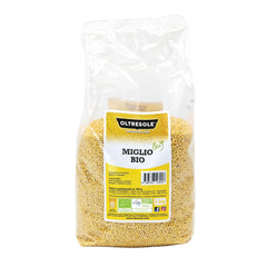 Millet biologique 1 kg, grains biologiques riches en fibres et minéraux, grains de millet jaune pour la consommation, emballage idéal pour la famille