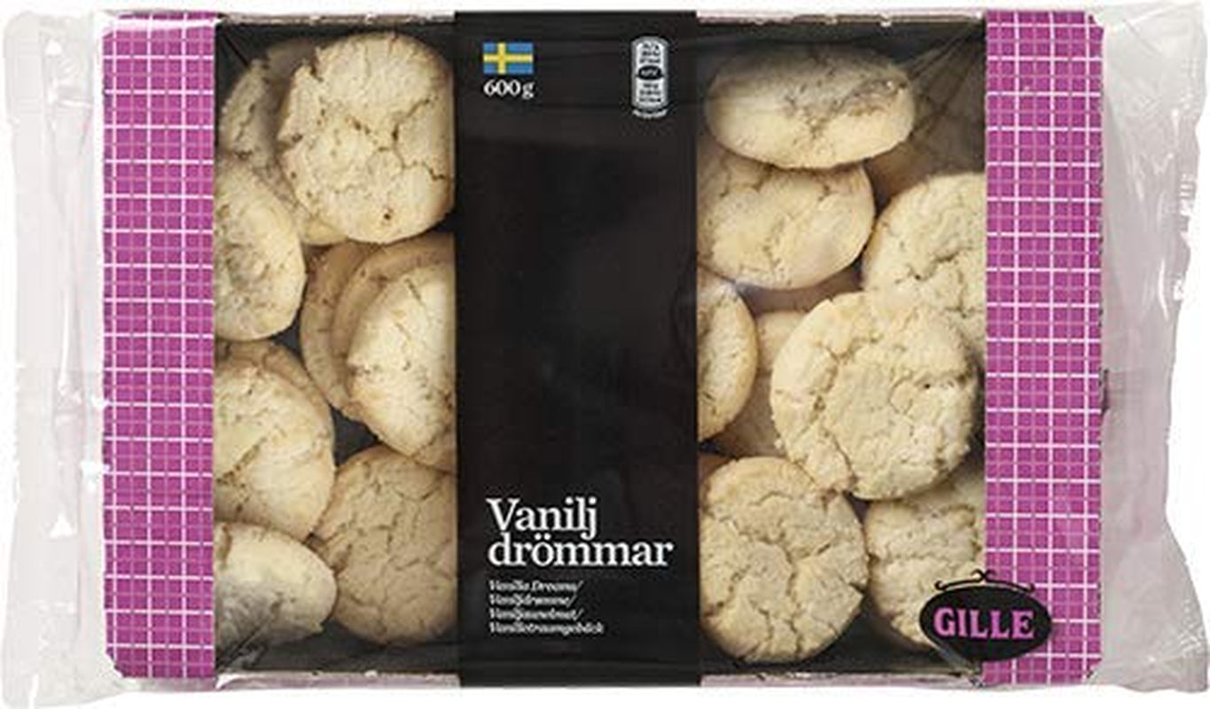 Aluaturi Gille Dream, Vanilie, Aluaturi suedeze cu vanilie, Vaniljdrömmar, 600 grame (Pachet de 2)
