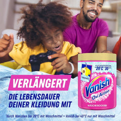Vanish Oxi Action Powder Pink - 1,125 Kg - poudre détachante et améliorant le linge sans chlore - pour linge coloré Détergents à lessive Naty Shop