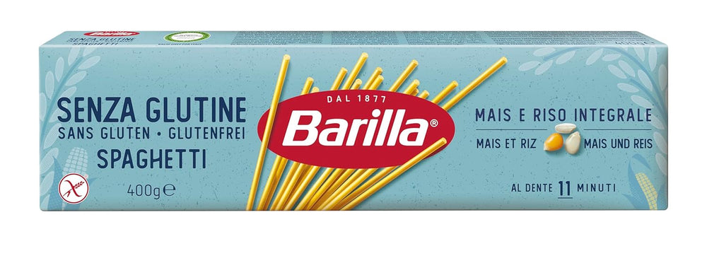 Spaghettis Barilla sans gluten no. 5, délicieux plats de maïs et de riz – parfaits pour les personnes atteintes de la maladie cœliaque ou d'intolérance au gluten 400g