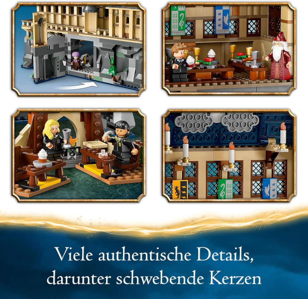 LEGO Harry Potter Schloss Hogwarts: Die Große Halle, Zauberer-Spielzeug zum Sammeln, mit 11 Minifiguren, darunter auch Hermine Granger, magisches Geschenk für Jungen und Mädchen 76435