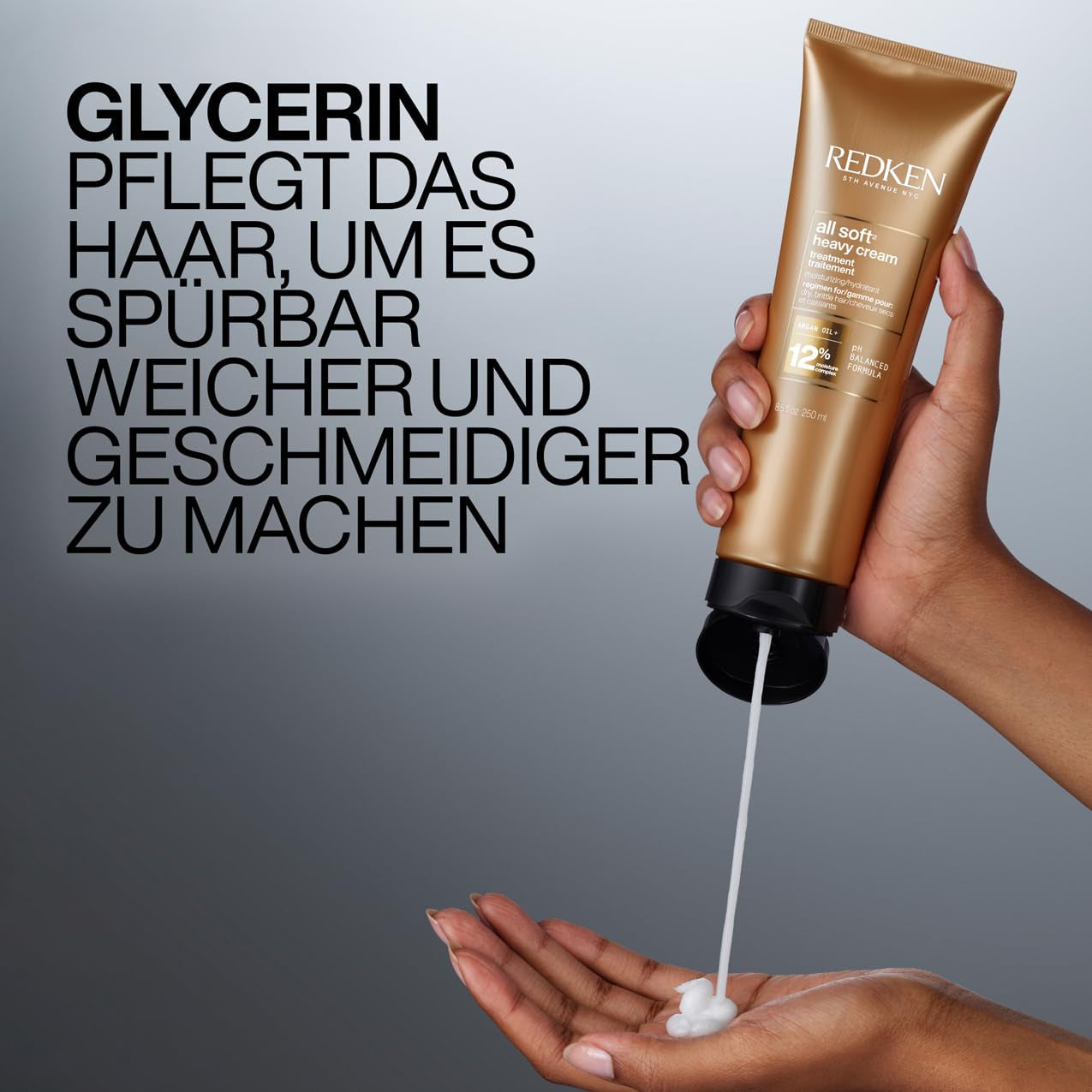 Redken Masque capillaire pour cheveux secs et cassants, revitalise et hydrate, avec complexe de kératine et huile d'argan, crème épaisse toute douce, 1 x 250 ml Naty Shop Hair Mask