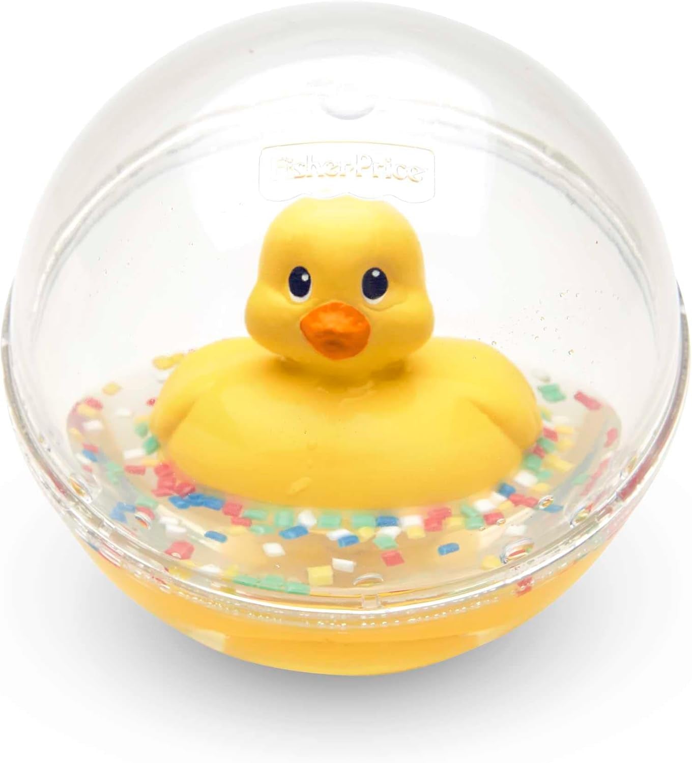 Fisher-Price WaterMates Ducky Ball, Canard drôle dans une boule de confettis, Jouet pour bébé, Balle de jeu, Jouet de bain, à partir de 3 mois, 75676 Baby Toys Naty Shop Duck Ball