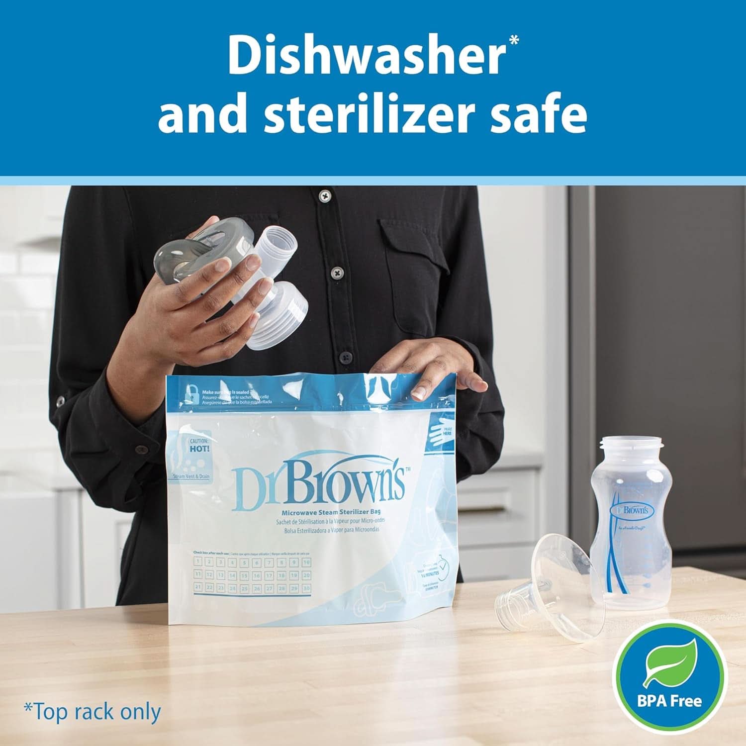 Tire-lait manuel avec protection Softshape 100% silicone (B, bride 25 mm) et options anti-coliques + biberon 150 ml à col large avec tétine à débit lent niveau 1 Accessoires Alimentation et Allaitement Bebe Naty Shop