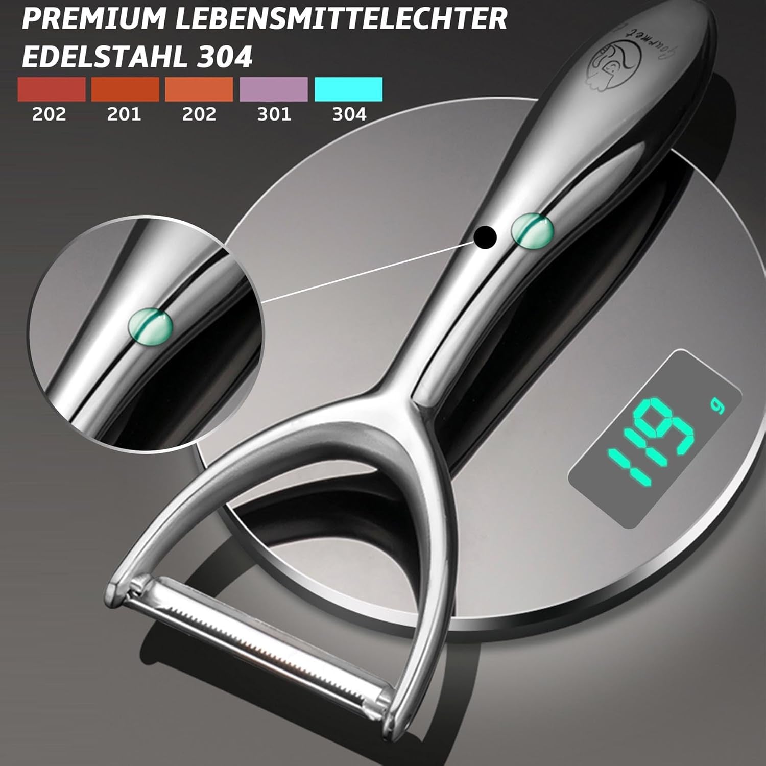 Éplucheur de fruits et légumes en acier inoxydable de qualité supérieure Éplucheur Naty Shop