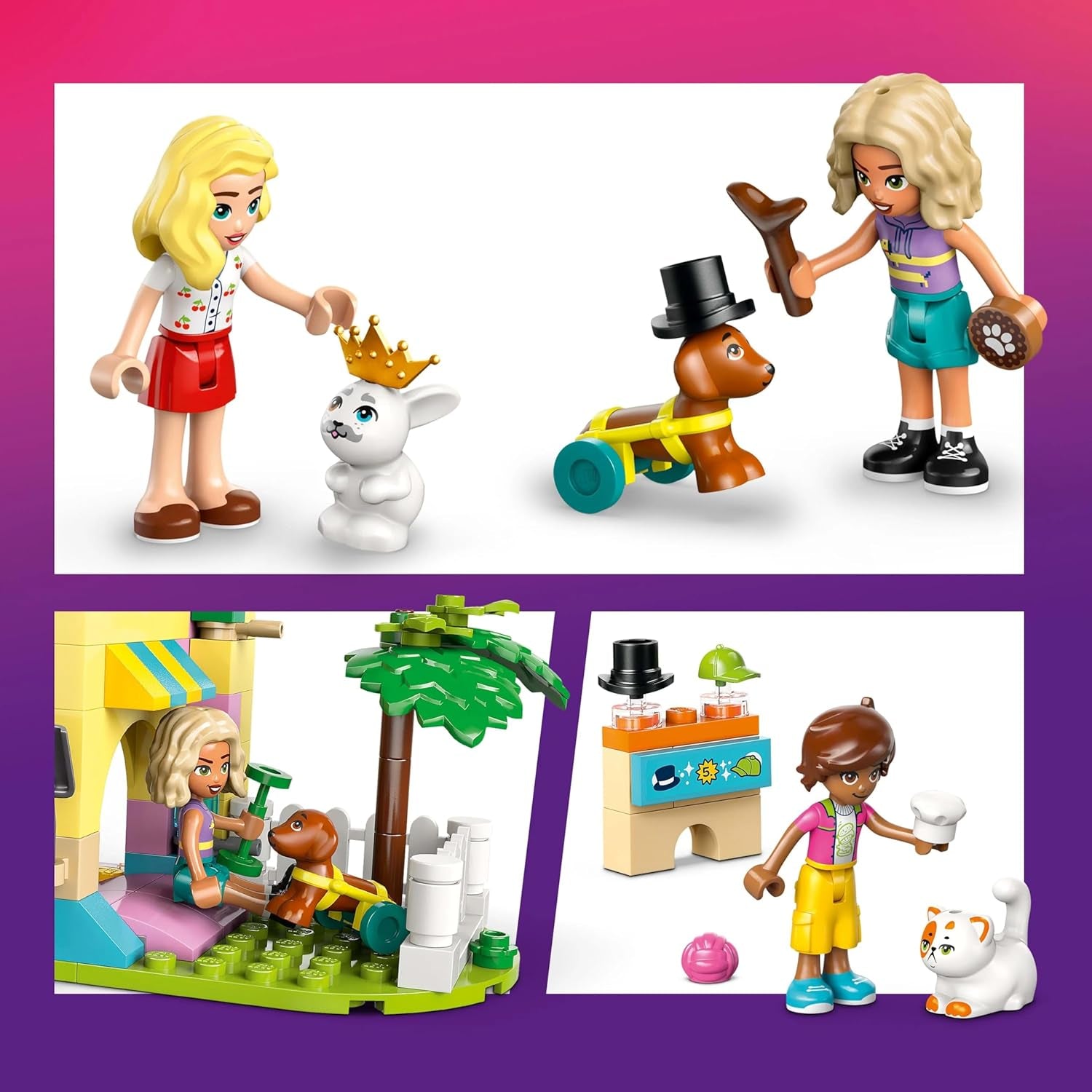 LEGO Friends Animal Accessories Store Ensemble de jeu d'imitation Jouet éducatif pour filles de 6 ans 3 figurines et 3 figurines d'animaux Chat Chien Lapin Idée cadeau pour enfants 42650 Ensembles de construction Besuche den LEGO-Store