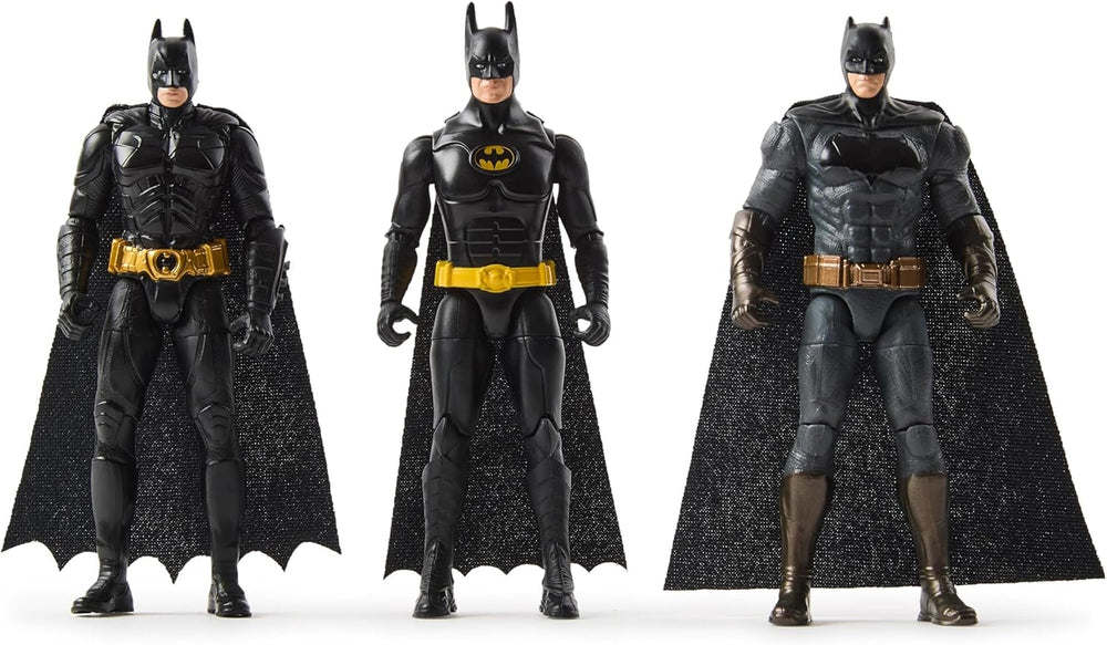 Coffret Ultimate Batman comprenant 3 figurines Batman (10 cm) issues des films Batman Returns, The Dark Knight et Batman V. Superman. A partir de 3 ans Figurines Naty Shop