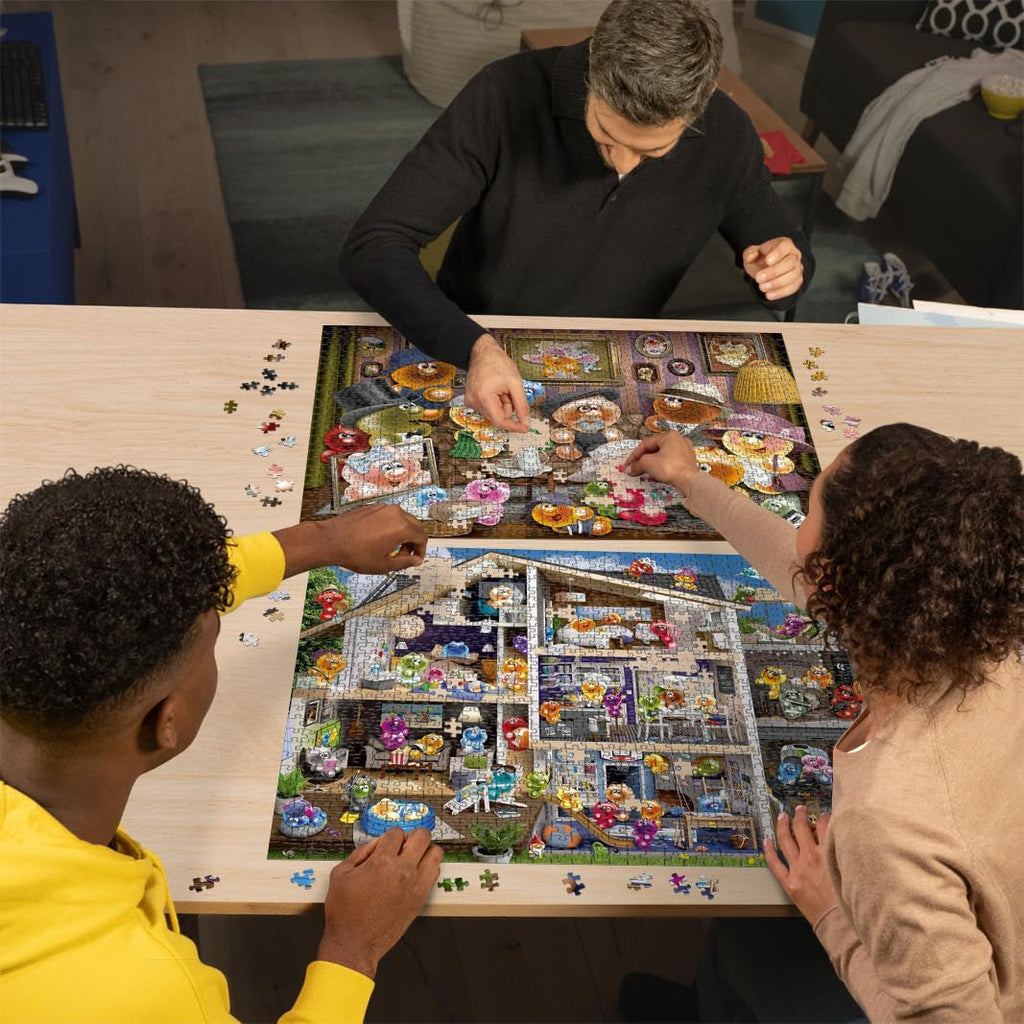 Ravensburger Puzzle 12000341 - Funny Gelinis - 2X Puzzle jigsaw de 1000 de piese pentru adulți și copii de peste 14 ani Puzzle Naty Shop