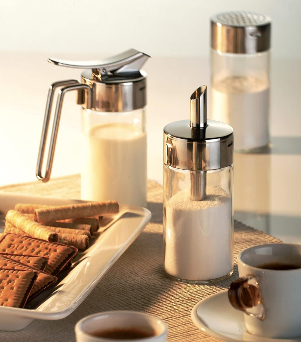 Tescoma Shaker en verre, acier inoxydable brossé, idéal pour le sucre blanc/brun, 225 ml