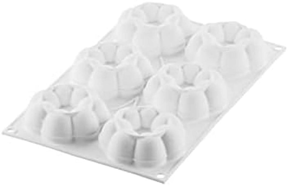 Silikomart, Forme Couronne de Truffe en Silicone Ø 8,2 x H 2,9 cm, 6 alvéoles, 90 ml Cuisine Naty Shop