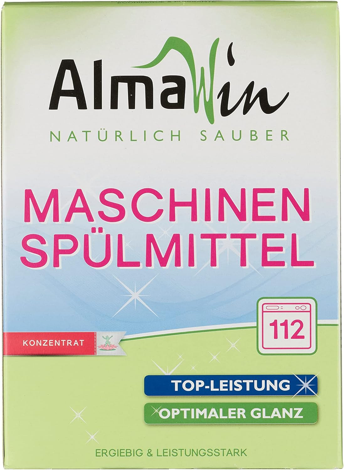 Almawin eco, poudre à vaisselle 2,8kg, 112 lavages, dosable pour différentes quantités de vaisselle Naty Shop