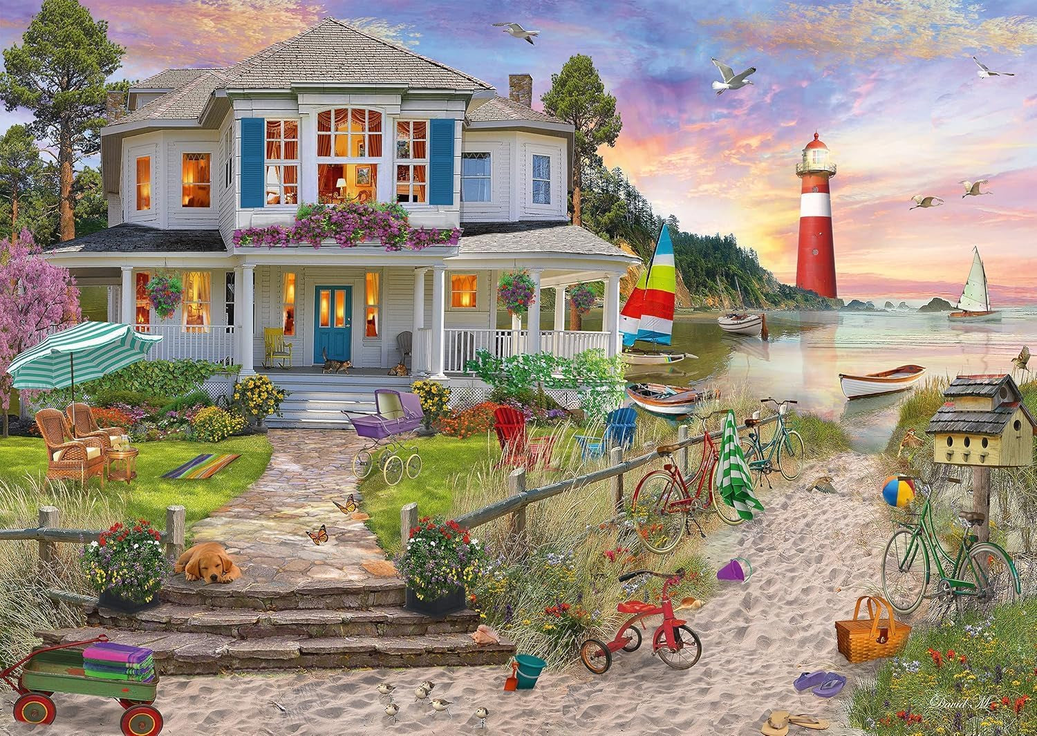 Schmidt Spiele Maison de plage, puzzle 1 000 pièces Puzzle Naty Shop