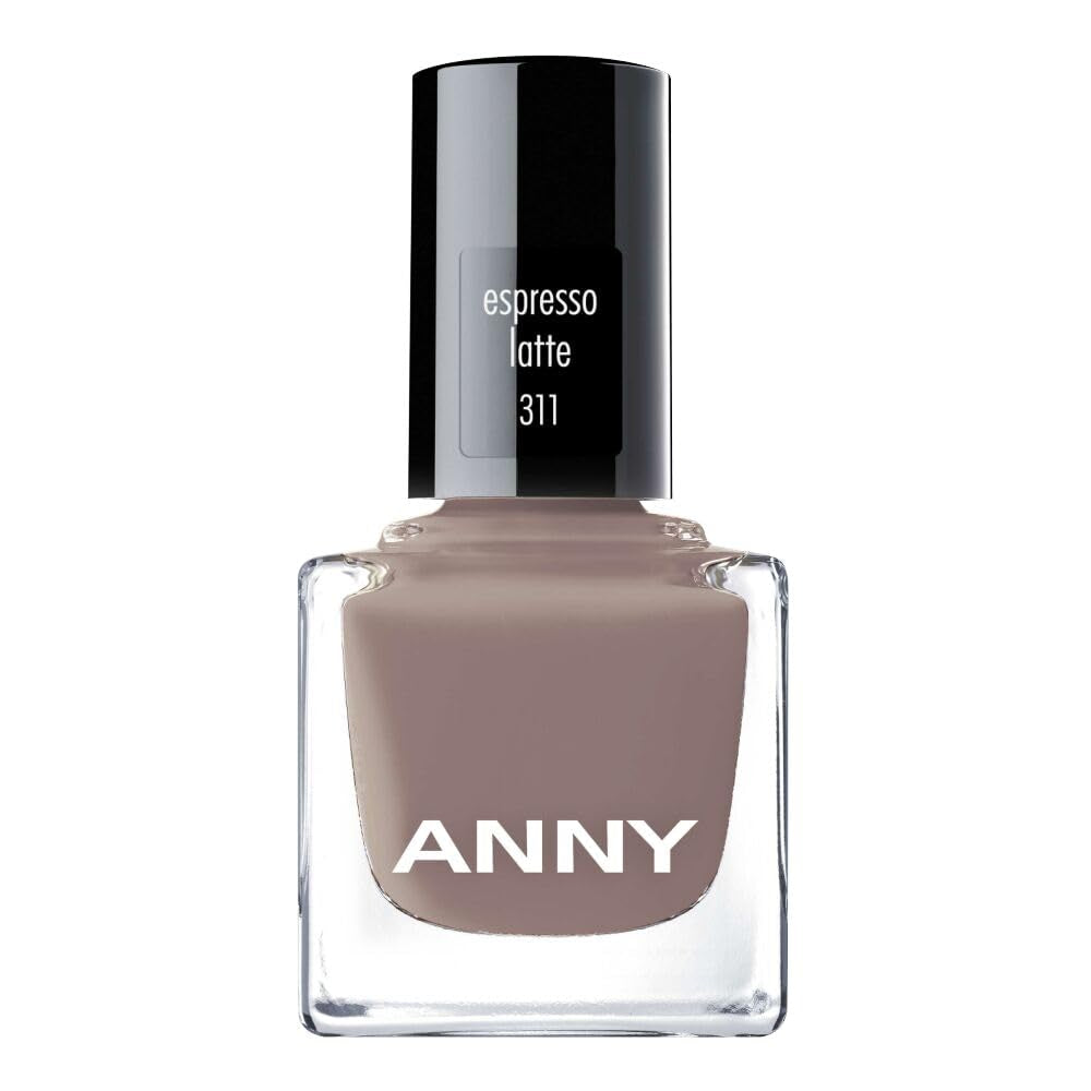 Oja ANNY – Oja colorată de înaltă calitate, cu strălucire de lungă durată, rezistentă la ciobire și cu uscare rapidă, culoare: roșu soră - maro mocha elegant - 15 ml