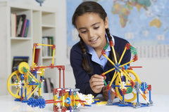 MINT-Forschung Getriebe-Baukastenset, K'NEX Bildung, Basic Fun, 79318, Lernset mit 3 funktionenden Designs, Technik für Kinder, Konstruktionsspielzeug für Young and Mädchen From 8 Jahren