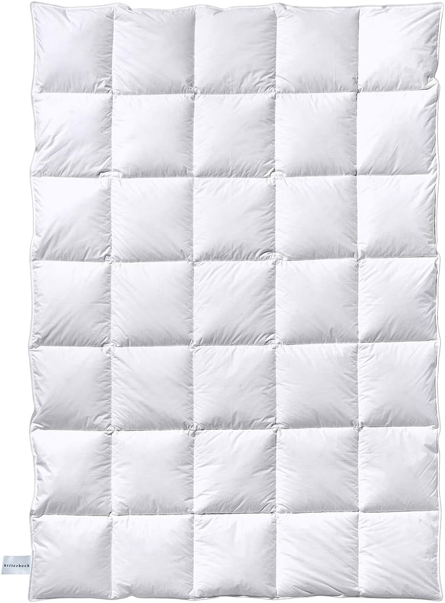 Couette en duvet Billerbeck - Dorothea 90 - Couette toutes saisons - 135 X 200 Cm Couette en duvet véritable - Niveau de chaleur moyen, blanc Couettes et couettes Naty Shop Titre par défaut
