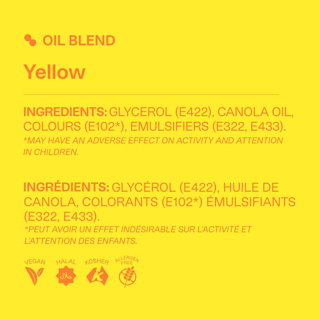Color Mill Colorant alimentaire jaune à base d'huile - Colorant alimentaire pour chocolat, fondant, muffins, gâteaux, pâtisserie, macarons - Colorant alimentaire pour la décoration de gâteaux - 20 ml