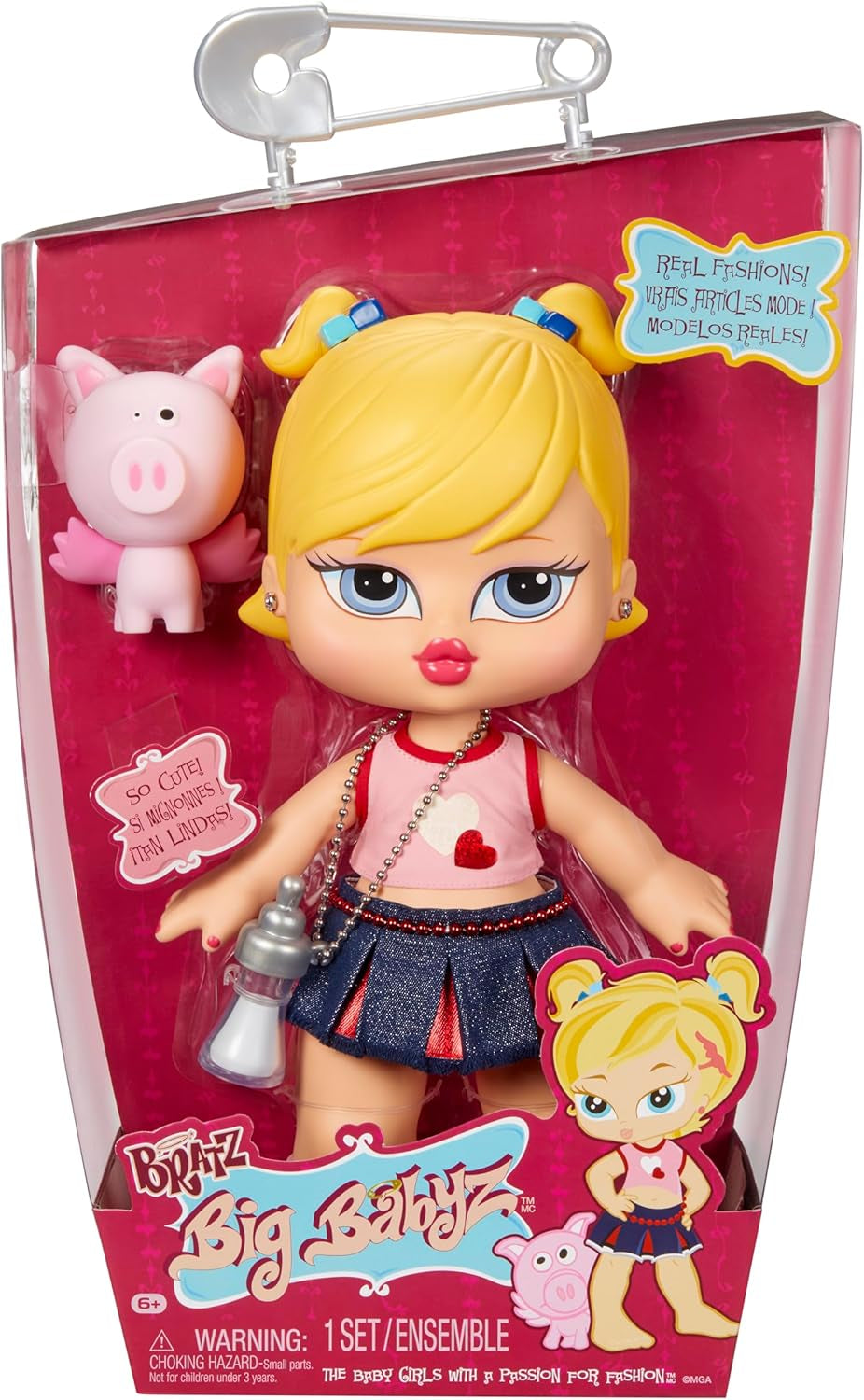 Bratz Big Babyz Yasmin – 34 cm große Sammlerpuppe, Inklusive Haustier, Accessoires und Echter Mode