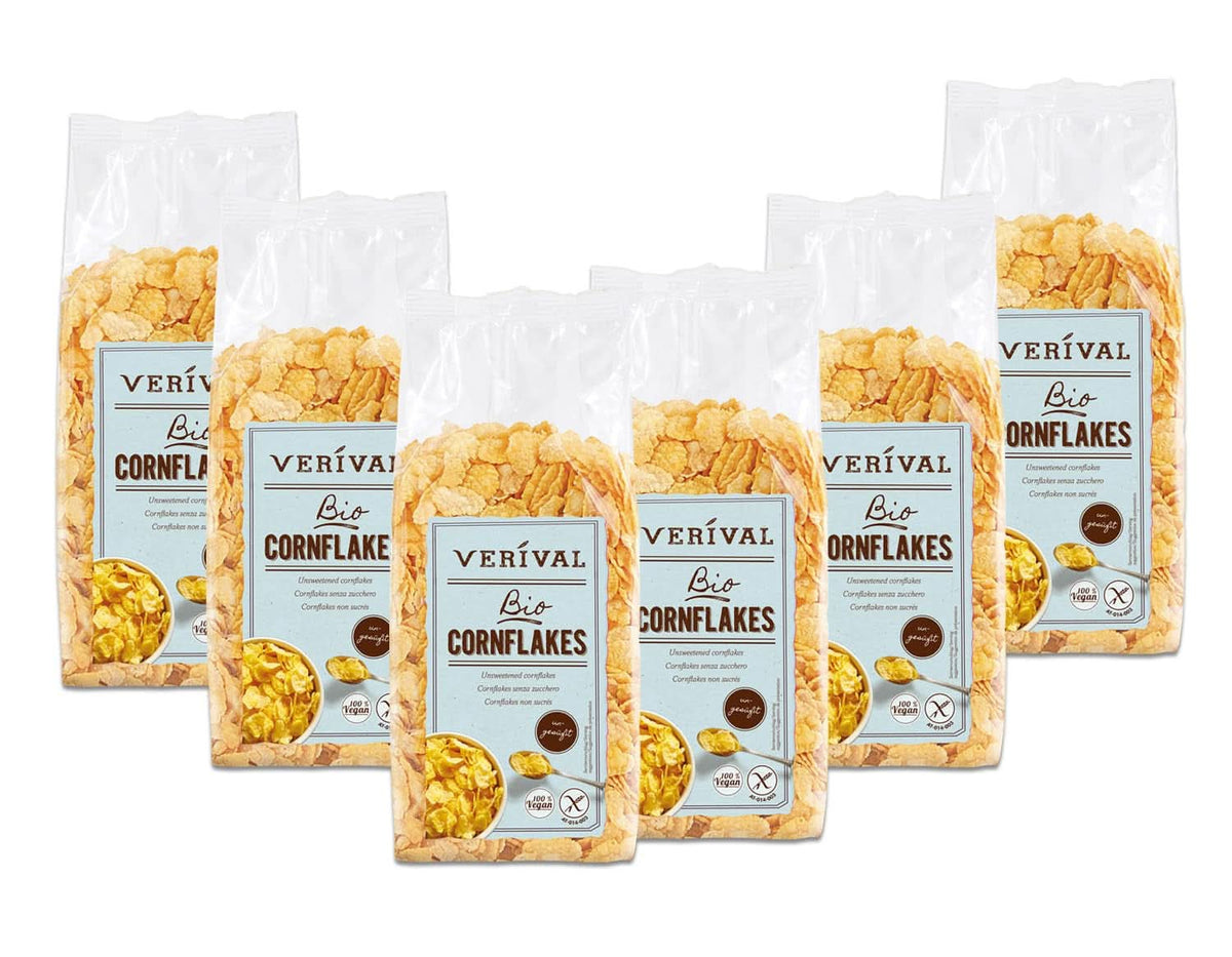 Verival Cornflakes non sucrés, paquet 6 x 250 grammes Cereale Naty Shop