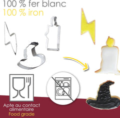 ScrapCooking - Seau de 16 emporte-pièces magiques - Emporte-pièces en métal - Mini emporte-pièces - Magie, Idée Cadeau Pâtisserie, Anniversaire Magique - 2029, Métal