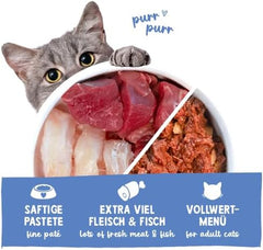 Recompense cu hrană umedă Sanabelle cu păstrăv și vită | 6 x 195 g | 1,17 kg