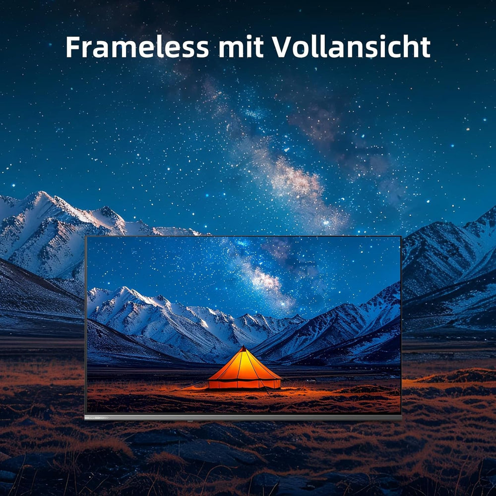 CHIQ 50QA10 Televizor inteligent QLED 4K UHD de 50 de inci cu Google, QLED Pro, DLG 120Hz, MEMC, VRR, ALLM, HDR10, Dolby Audio, 4x HDMI 2.1, gamă largă de culori, carcasă metalică fără ramă, Chromecast, Asistent Google