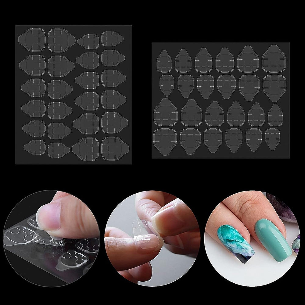 Bandes adhésives transparentes pour ongles, 360 pièces, colle Double face, décoration de manucure à faire soi-même