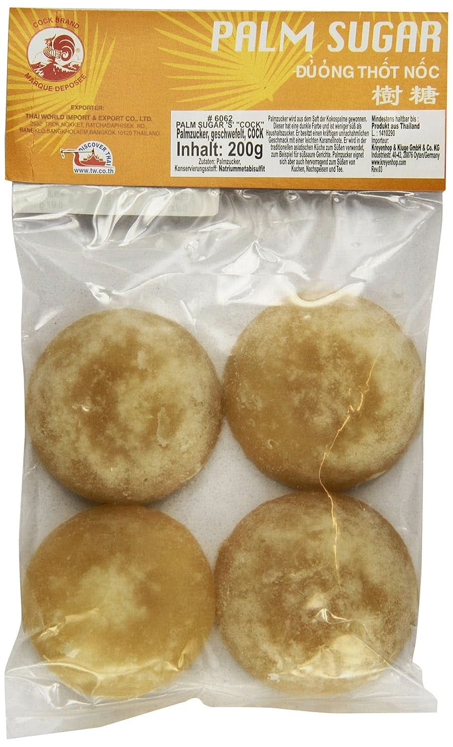 Palmzucker, Scheiben (1 X 200 G) Édulcorants Naty Shop