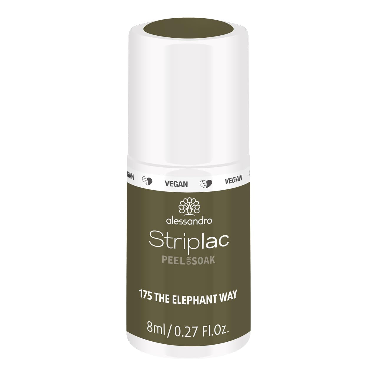 Vernis à ongles UV alessandro Striplac The Elephant Way – Délicat et longue tenue – S'enlève facilement grâce à la technologie de retrait – Vegan et cruelty-free – 8 ml