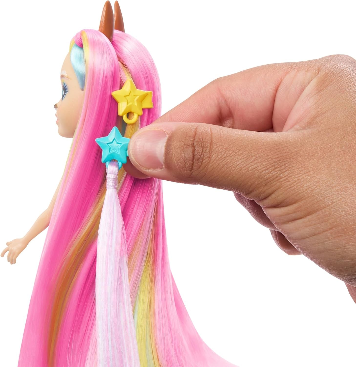 Poupées Enchantimals, poupée à cheveux de luxe Sunshine Beach et ami animal, petite poupée avec jupe amovible et accessoires, cadeaux pour enfants, HTJ70 Naty Shop Dolls