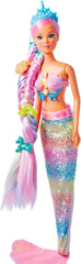 Simba 105733610 - Steffi Love Rainbow Mermaid, poupée à habiller sirène arc-en-ciel avec cheveux colorés, pinces à cheveux, peigne et nageoire amovible, poupée de jeu 29 cm, à partir de 3 ans Poupées Naty Shop