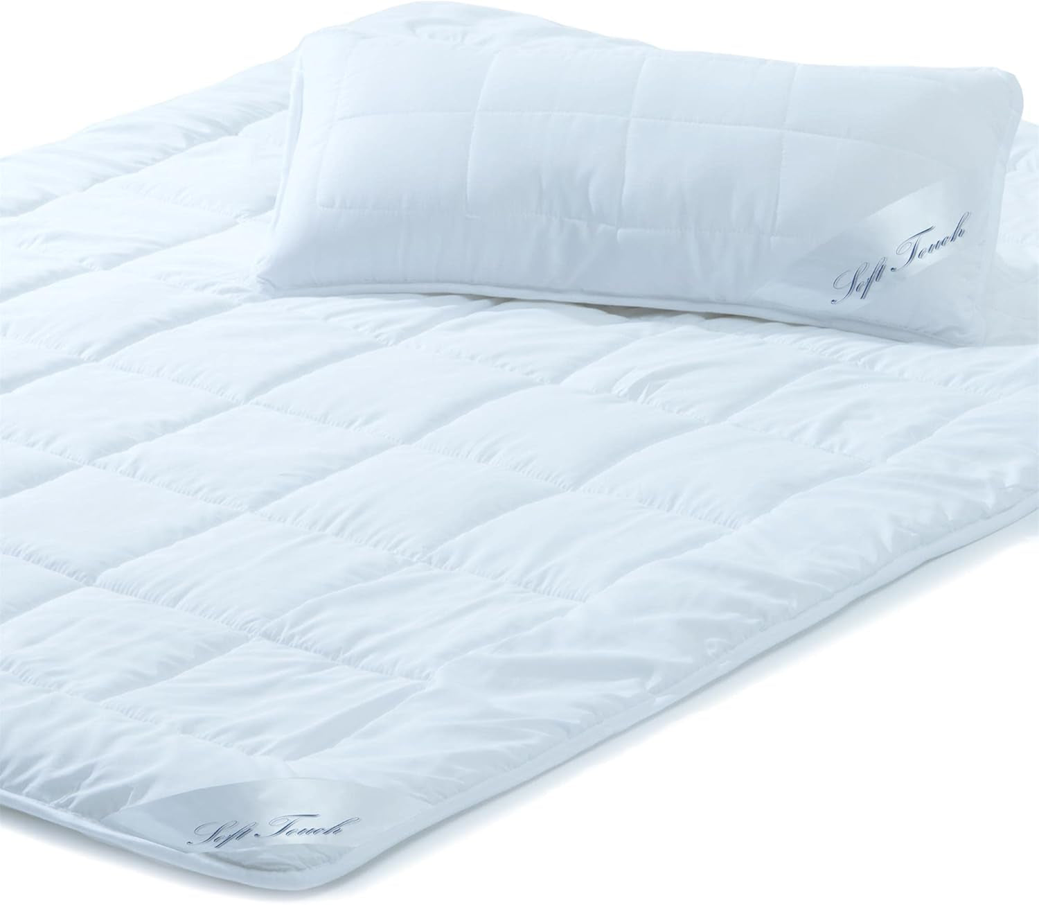 Parure Aqua-Textil Soft Touch pour enfant Couette 100 X 135 Cm 250G et 350G avec oreiller 40 X 60 Cm 150G Couette 4 saisons Climatisée Oeko-Tex Couettes et couettes Naty Shop 155X220 Cm + 1X 40X80 Cm parure toute l'année