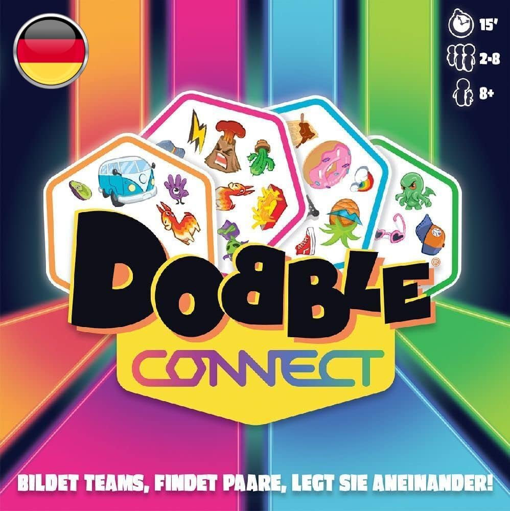 Dobble Bundesliga, jeu familial, jeu de cartes, 2-8 joueurs, à partir de 6 ans, 15 minutes, allemand