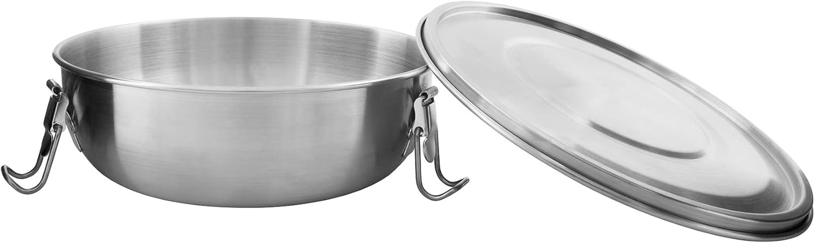 Tatonka Food Bowl - Récipient / bol alimentaire en acier inoxydable - Avec couvercle, clips de fixation et échelle de volume - Volume 0,5L / 0,75L / 1L Boîtes de conservation alimentaire Naty Shop 0,75 litre