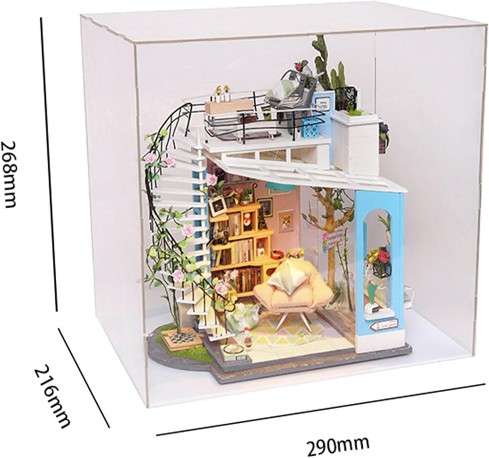 Robotime DG12 Rolife Dora'S Loft Maison de poupée miniature en bois, métal, tissu et carton, taille : 23 x 16 x 26 cm, 248 pièces Maisons de poupées Naty Shop