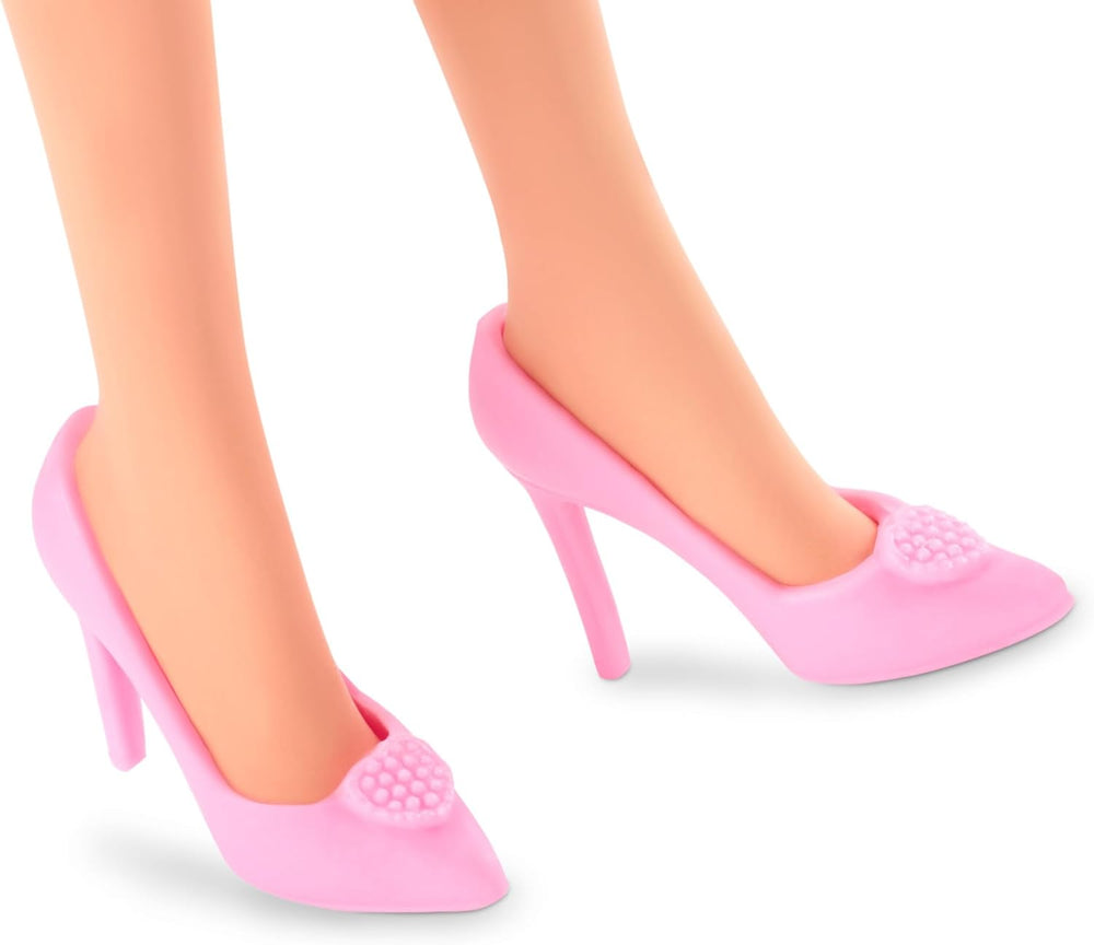 Poupée Barbie la poupée du film en robe rose et blanche et collier marguerite Margot Robbie jouet de collection pour 3 ans HPJ96