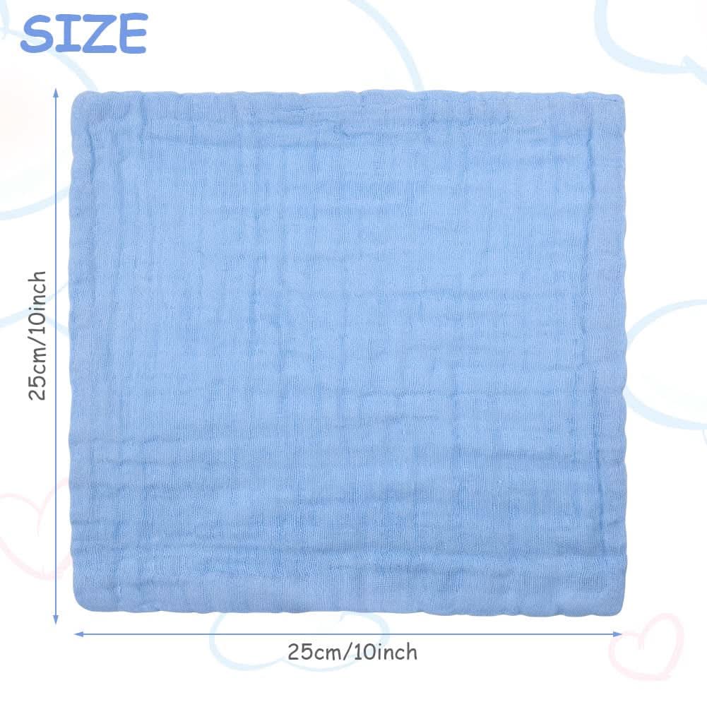 Serviettes bébé en mousseline, lot de 8 serviettes absorbantes en coton bio, 25 x 25 cm Mère et Bébé Naty Shop