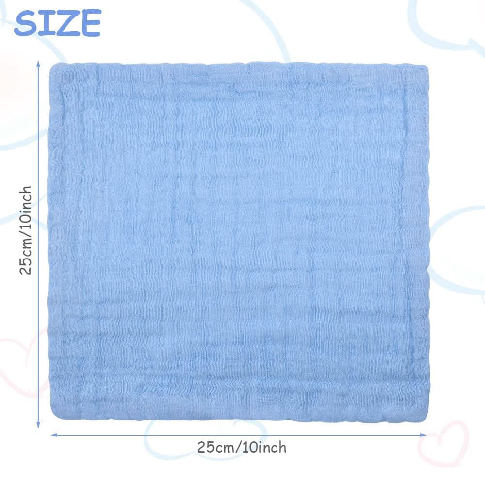 Serviettes bébé en mousseline, lot de 8 serviettes absorbantes en coton bio, 25 x 25 cm Mère et Bébé Naty Shop