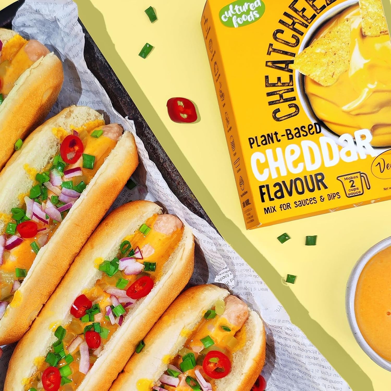 Cultured Foods Veganer Käse Käseersatz Laktosefrei Glutenfrei 2-er Set Gouda et Cheddar CHEATCHEEZ