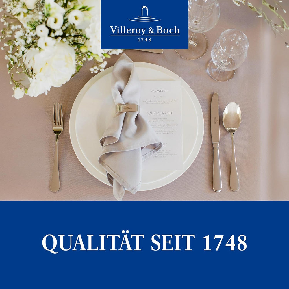 Villeroy & Boch – Oscar Tafelbesteck 24 Teilig 6 Personen, Spülmaschinenfest, Rostfrei, Besteck Set, Essbesteck, Messer Gabel Löffel Set, Set de couverts, Besteckset Edelstahl, Edelstahl Kitchen Naty Shop