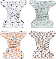 Littles and Bloomz FLP2-0406 Couche réutilisable avec clip standard, 4 couches