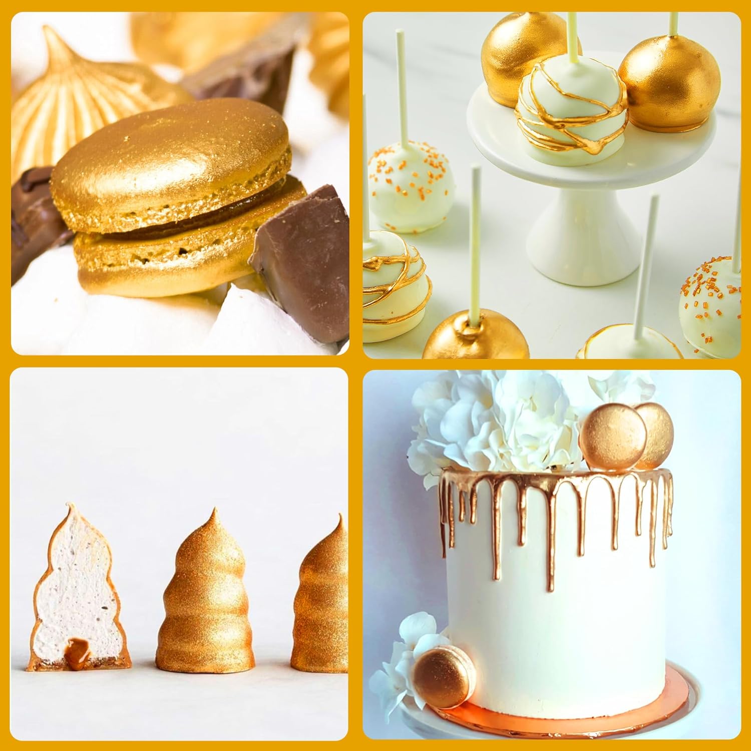 Paillettes comestibles, poudre, couleurs variées, 30 grammes Naty Shop