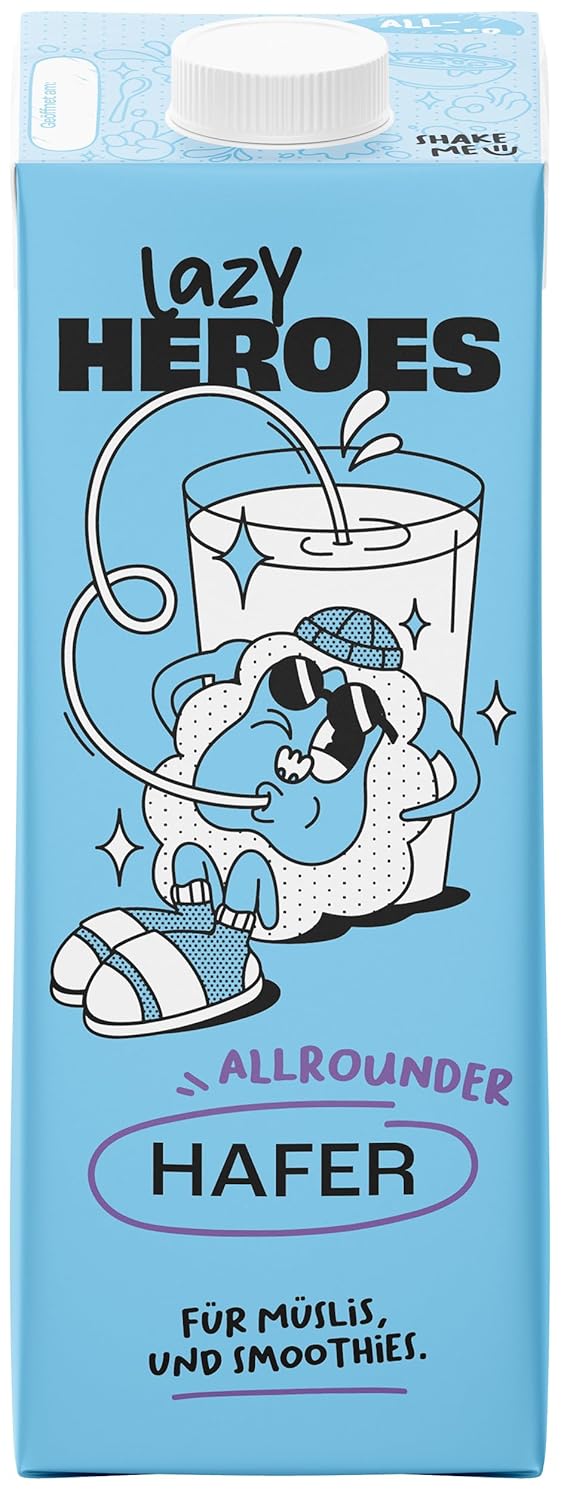 Lazy Heroes Hafer Boisson végétarienne à l'avoine sans gluten avec vitamine D