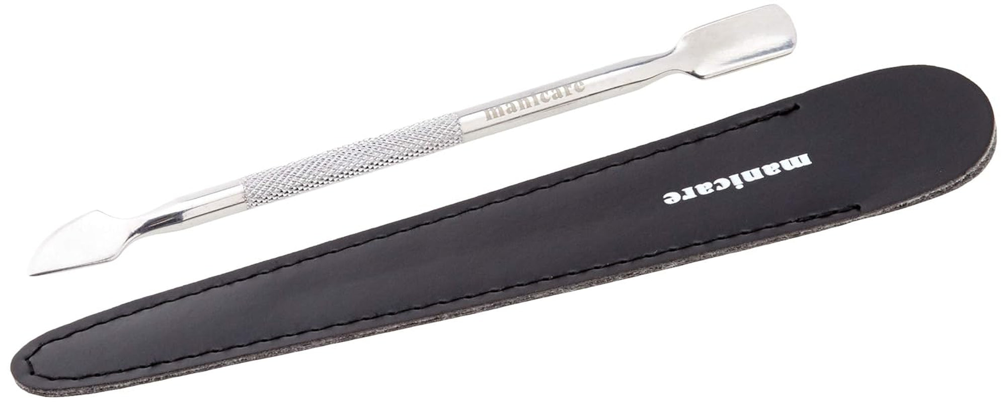 Poussoir à cuticules et nettoyeur d'ongles, outil professionnel de manucure/pédicure, double tête en acier inoxydable, parfait pour les cuticules envahies, nettoie sous/autour des ongles, enlève le vernis à ongles