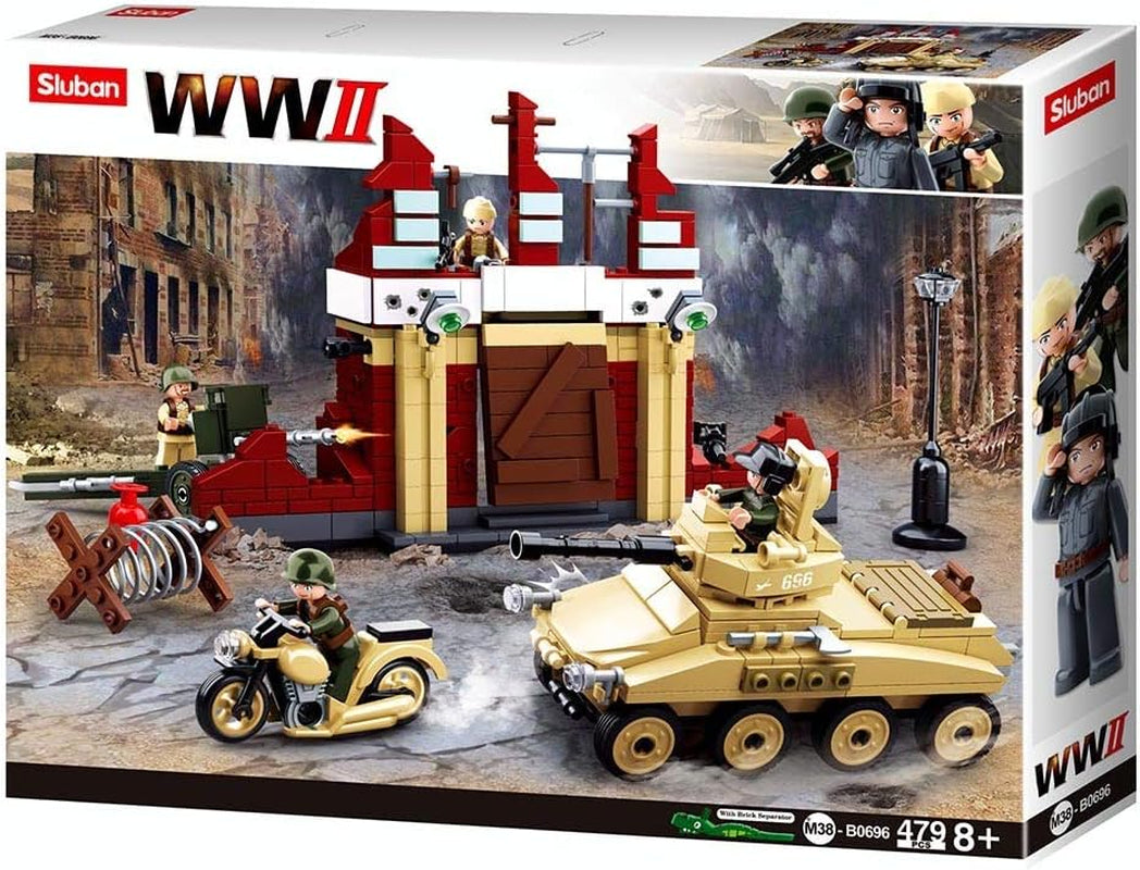 Seconde Guerre mondiale - Kampf um Stalingrad (479 Teile), Spielset, Steckbausteine, mit Spielfigur, für Kinder ab 4 Jahren